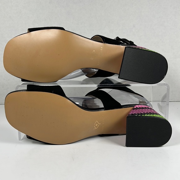 Size 10 Katy Perry Ankle Strap Heeled Black Sandals - The Albee - Picture 5 of 11